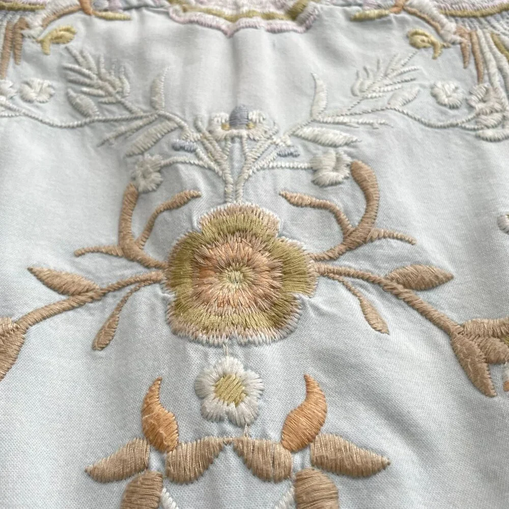 DRIFTWOOD Light Washed Embroidered Back Demin Shirt Size M - Picture 14 of 14